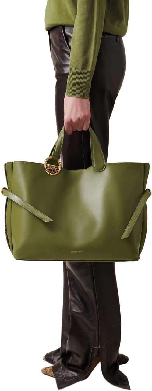 Borbonese BRIDLE MEDIUM SHOPPING BAG Groen