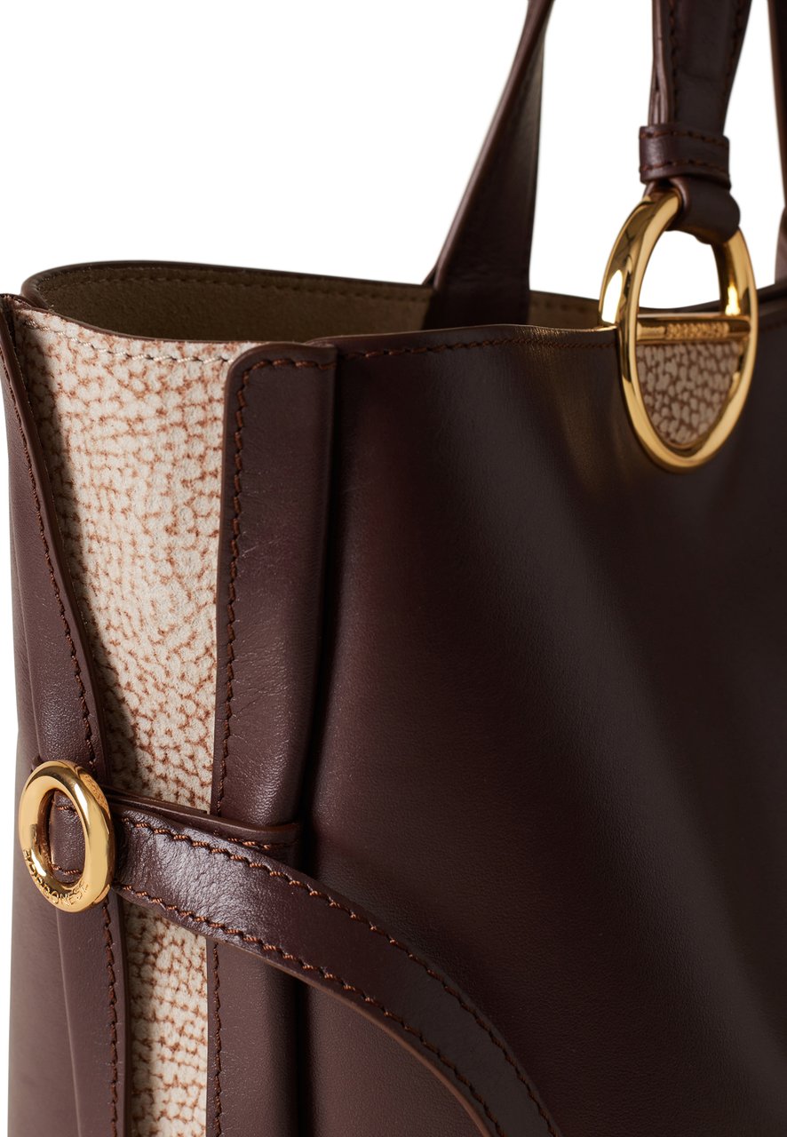 Borbonese BRIDLE MEDIUM SHOPPING BAG Maroon