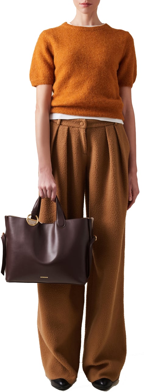 Borbonese BRIDLE MEDIUM SHOPPING BAG Maroon