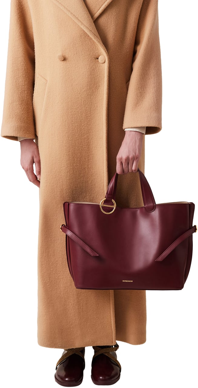 Borbonese BRIDLE MEDIUM SHOPPING BAG Rood