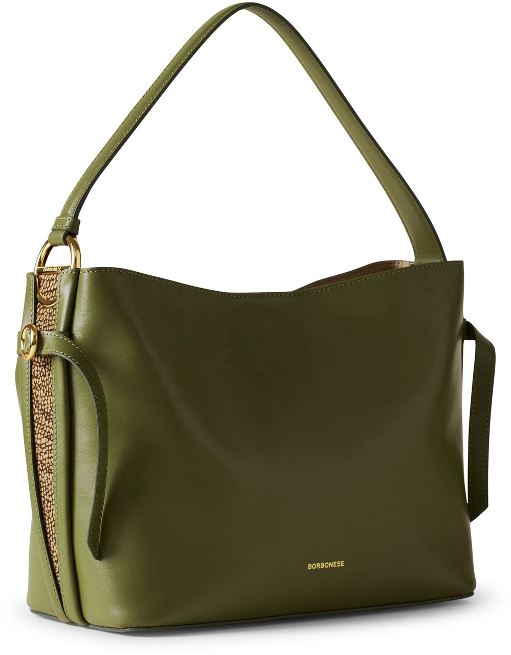 Borbonese BRIDLE MEDIUM BUCKET BAG Groen