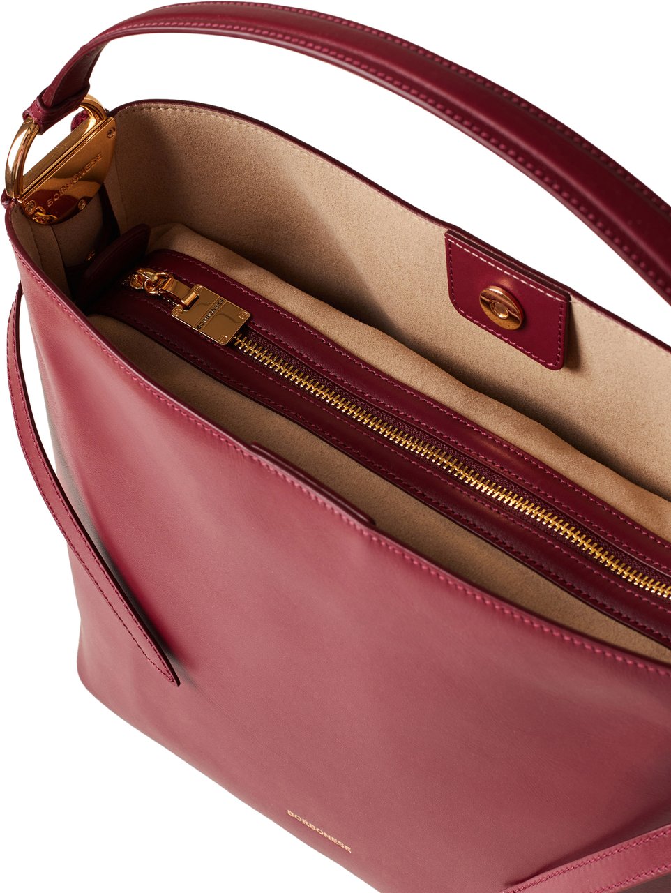 Borbonese BRIDLE MEDIUM BUCKET BAG Rood