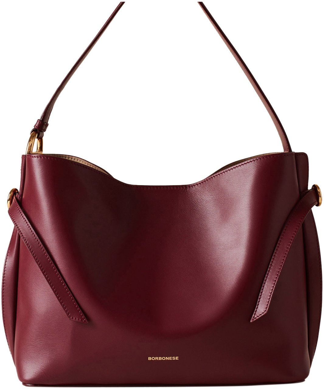 Borbonese BRIDLE MEDIUM BUCKET BAG Rood