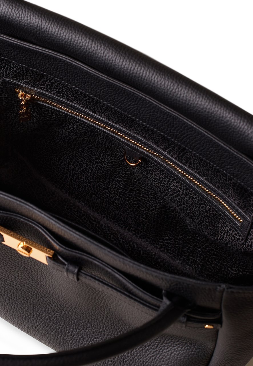 Borbonese TORINESE MEDIUM BAULETTO BAG Zwart