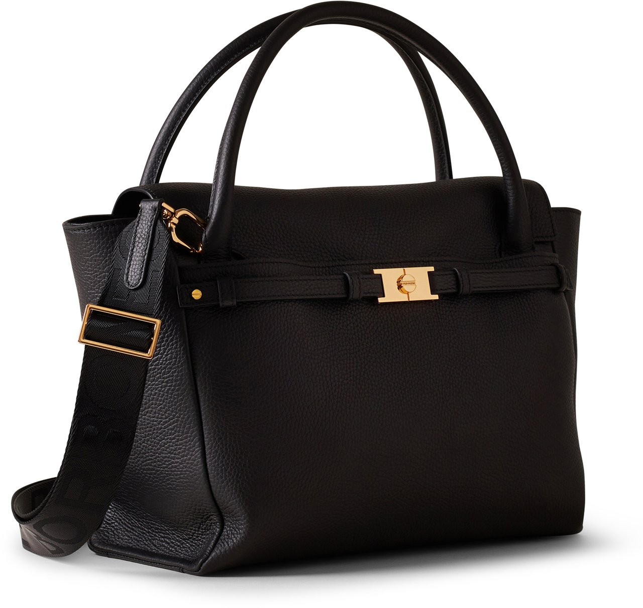 Borbonese TORINESE MEDIUM BAULETTO BAG Zwart