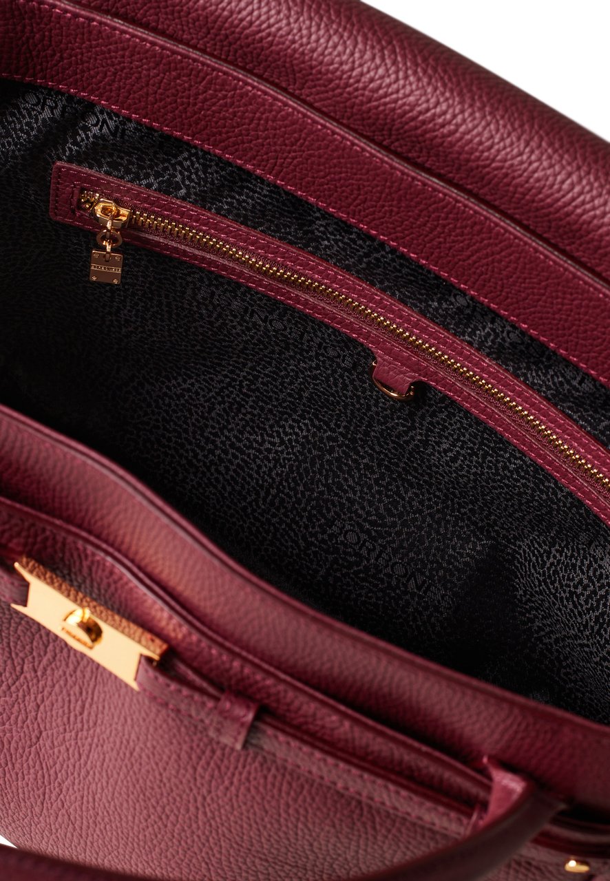 Borbonese TORINESE MEDIUM BAULETTO BAG Rood