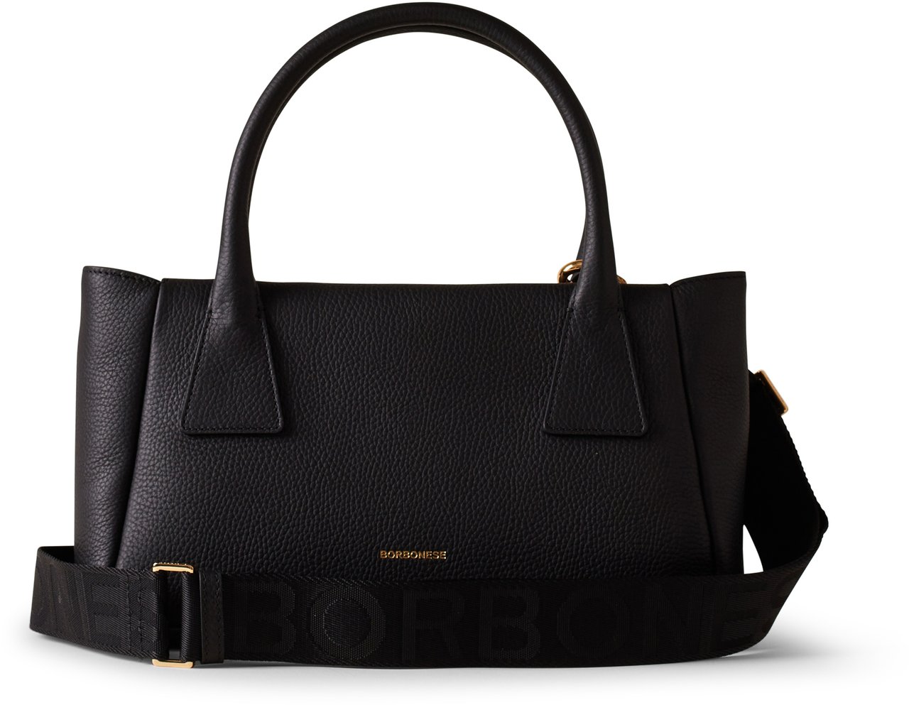 Borbonese TORINESE SMALL BAULETTO BAG Zwart