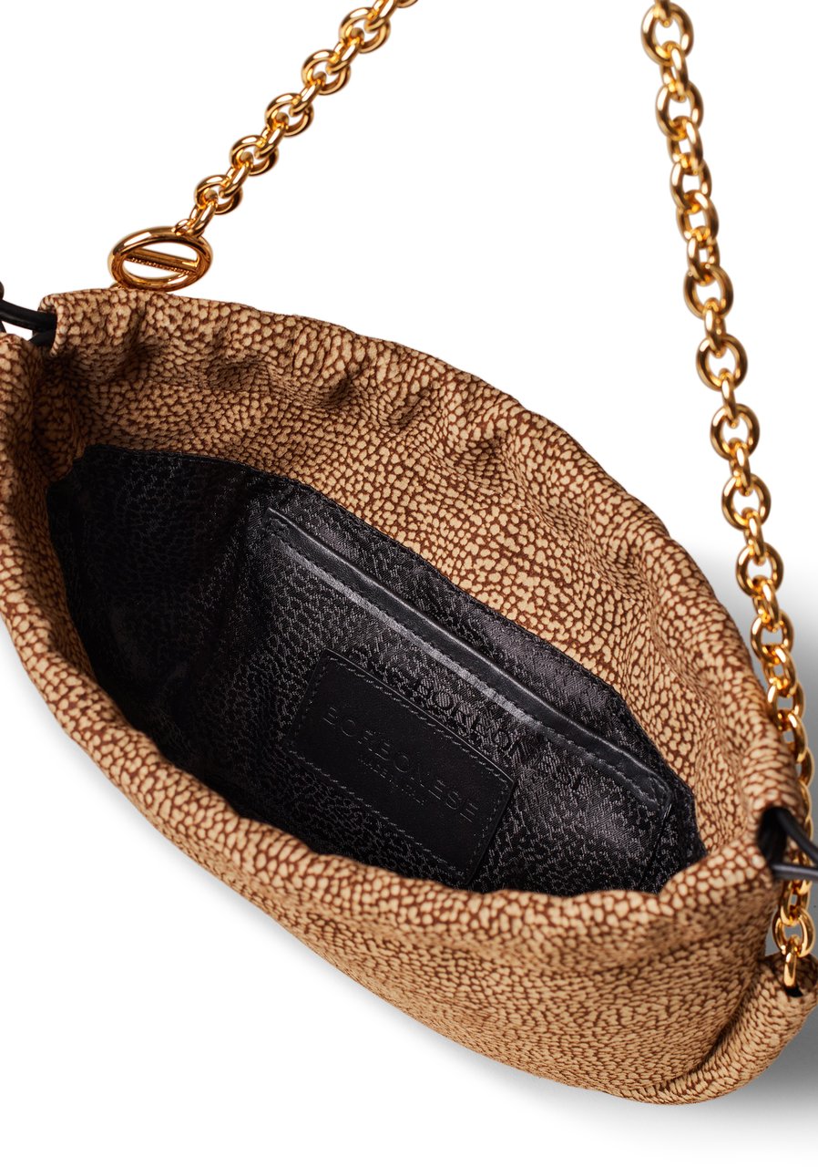 Borbonese COQUILLE SMALL HOBO BAG Bruin