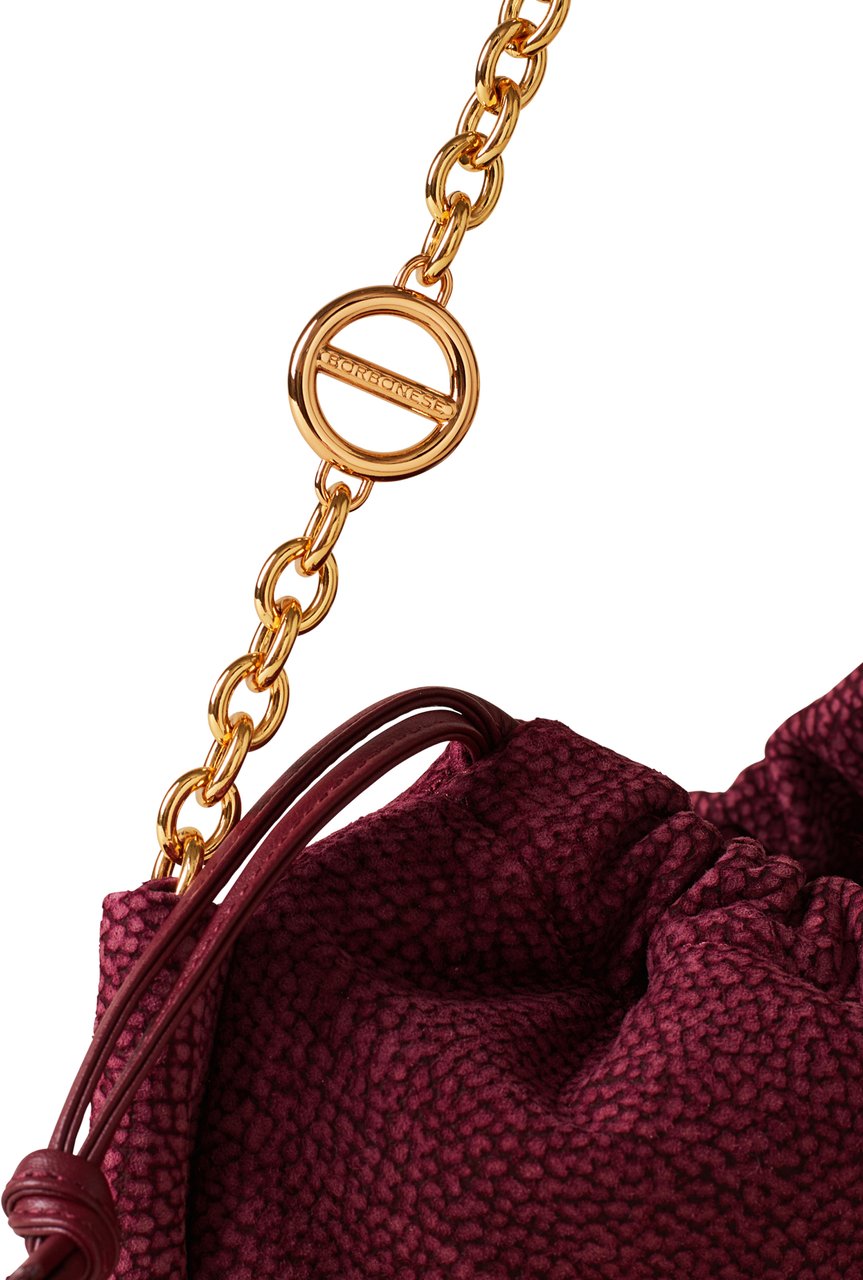 Borbonese COQUILLE SMALL HOBO BAG Rood