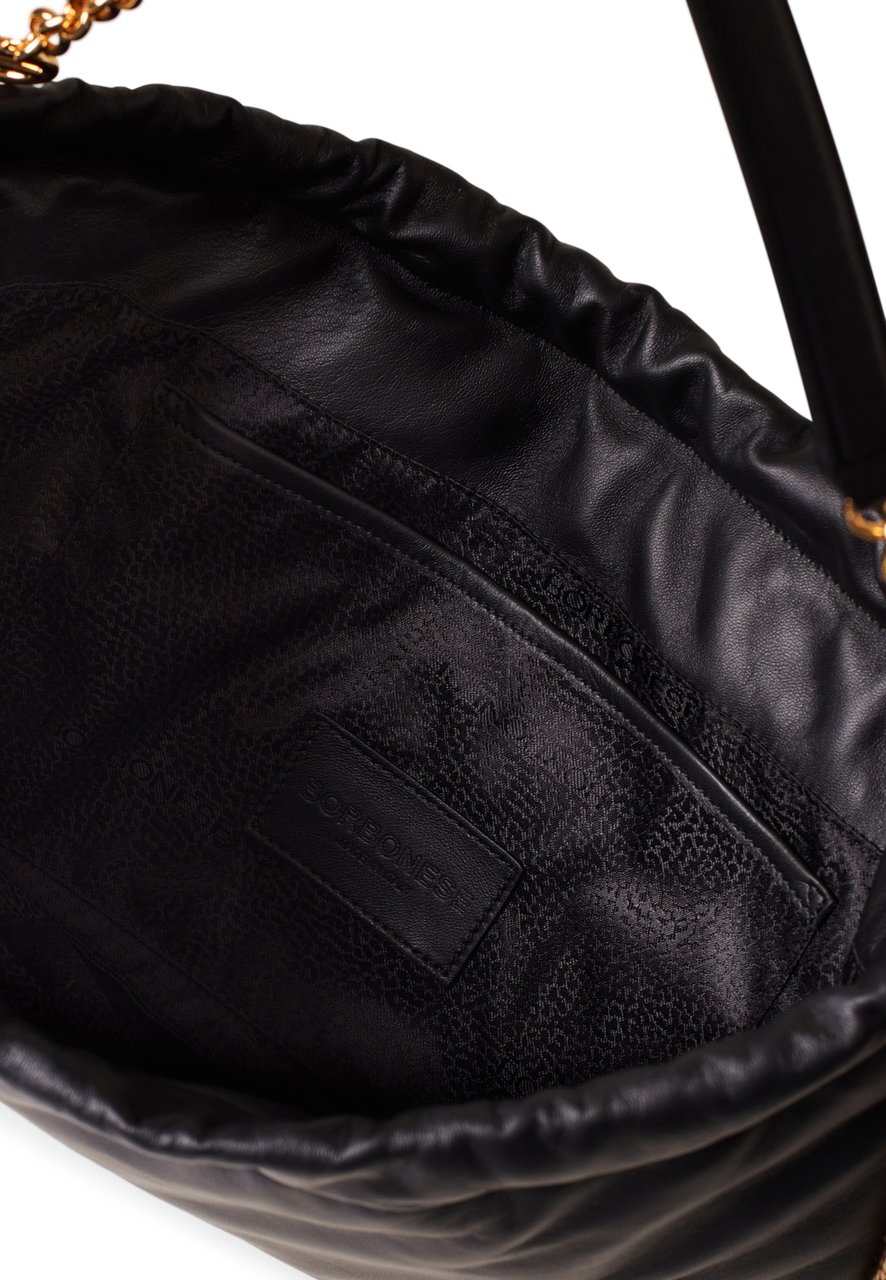 Borbonese COQUILLE MEDIUM HOBO BAG Zwart