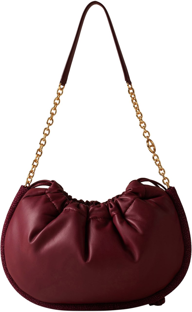 Borbonese COQUILLE MEDIUM HOBO BAG Rood