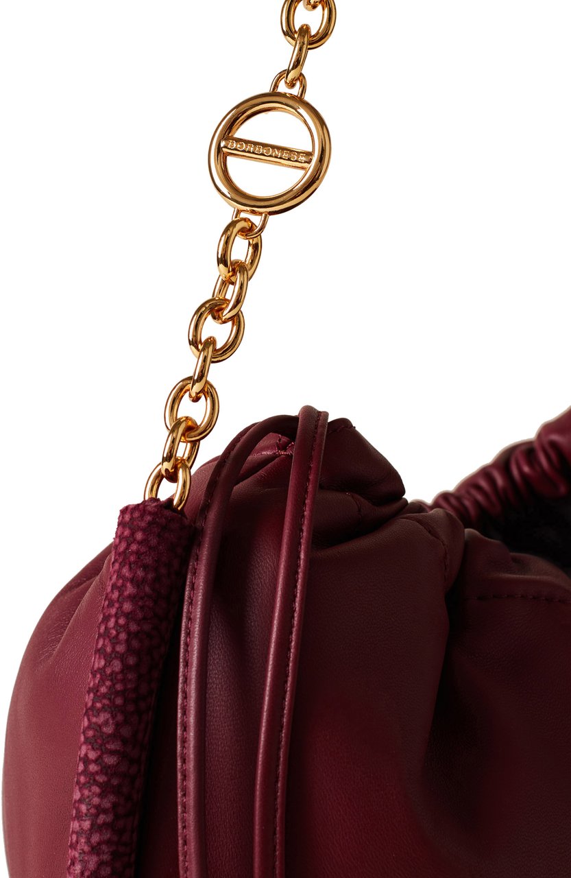 Borbonese COQUILLE MEDIUM HOBO BAG Rood