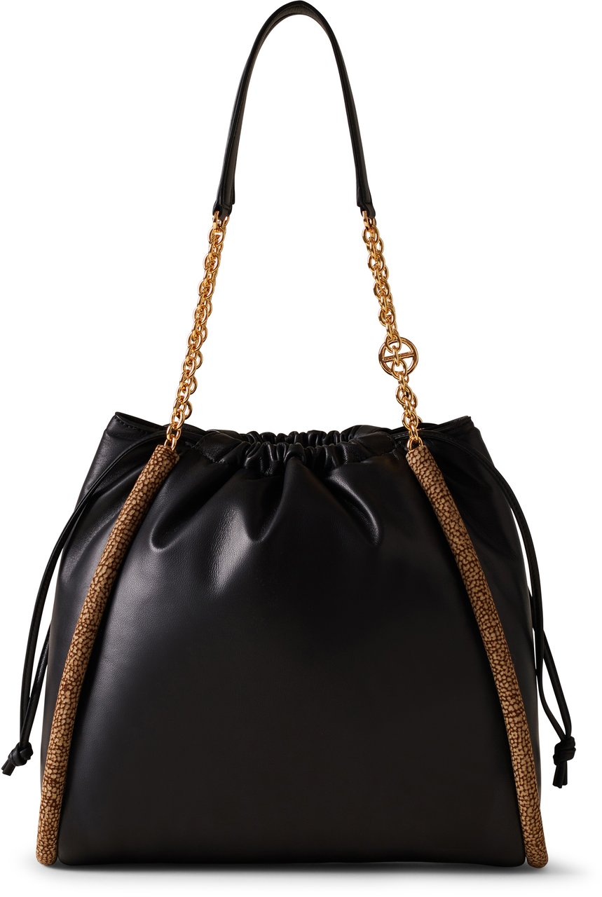 Borbonese COQUILLE LARGE SHOPPING BAG Zwart