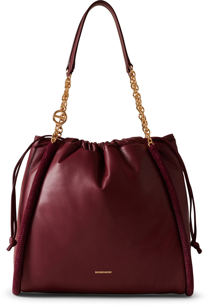 Borbonese COQUILLE LARGE SHOPPING BAG Rood