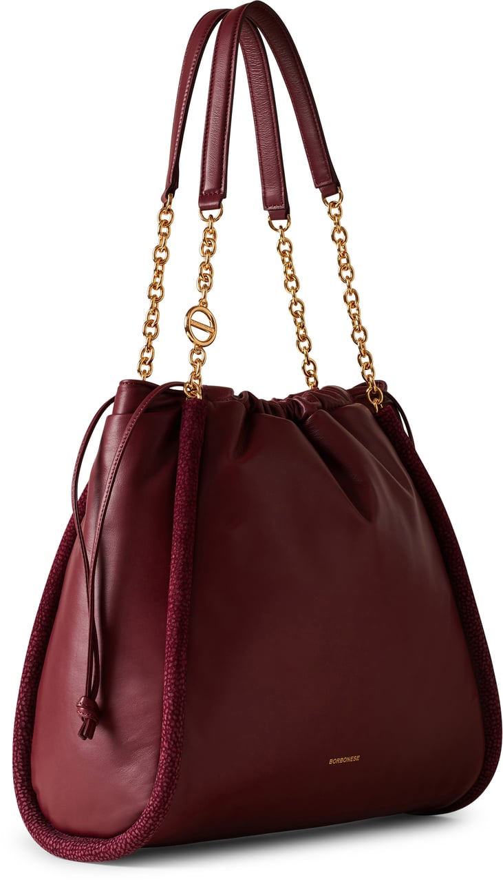 Borbonese COQUILLE LARGE SHOPPING BAG Rood