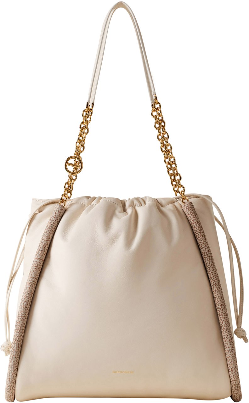 Borbonese COQUILLE LARGE SHOPPING BAG Wit