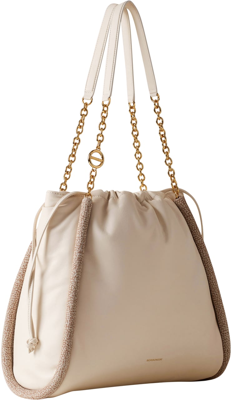 Borbonese COQUILLE LARGE SHOPPING BAG Wit