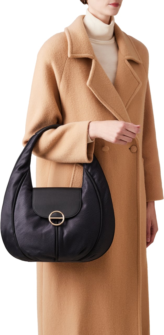 Borbonese COTTAGE SMALL HOBO BAG Zwart