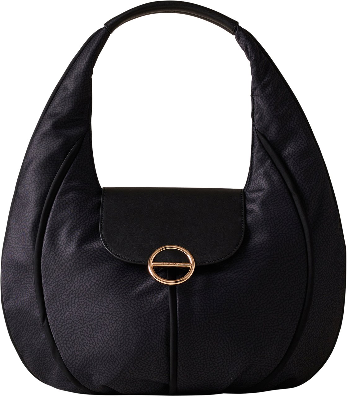 Borbonese COTTAGE SMALL HOBO BAG Zwart