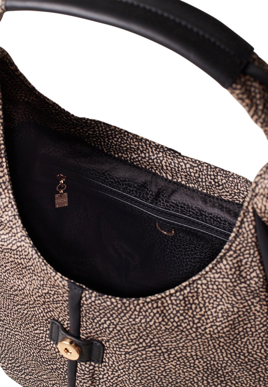 Borbonese COTTAGE SMALL HOBO BAG Bruin