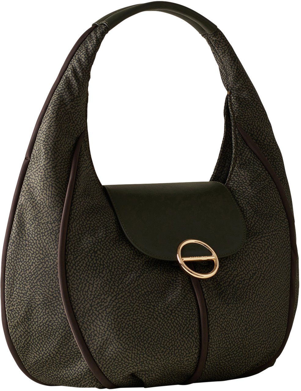 Borbonese COTTAGE SMALL HOBO BAG Groen