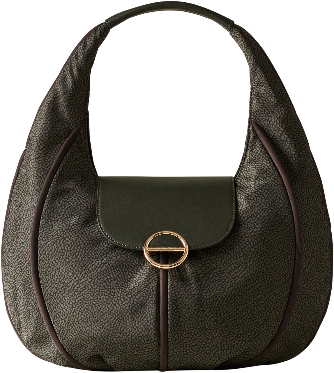 Borbonese COTTAGE SMALL HOBO BAG Groen