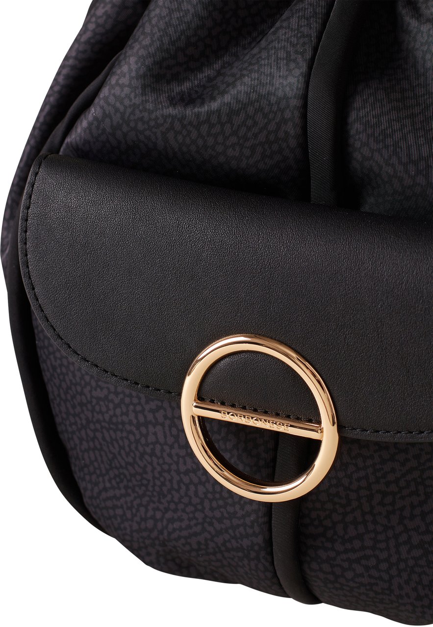 Borbonese COTTAGE BUCKET BAG Zwart