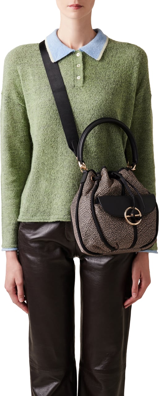 Borbonese COTTAGE BUCKET BAG Bruin