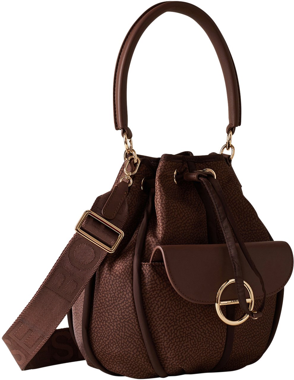 Borbonese COTTAGE BUCKET BAG Maroon