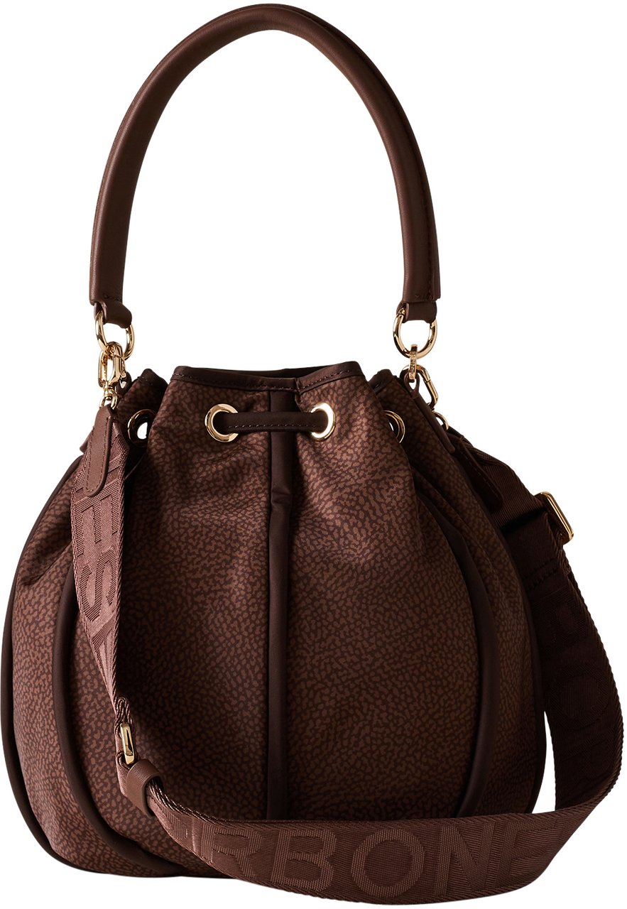 Borbonese COTTAGE BUCKET BAG Maroon