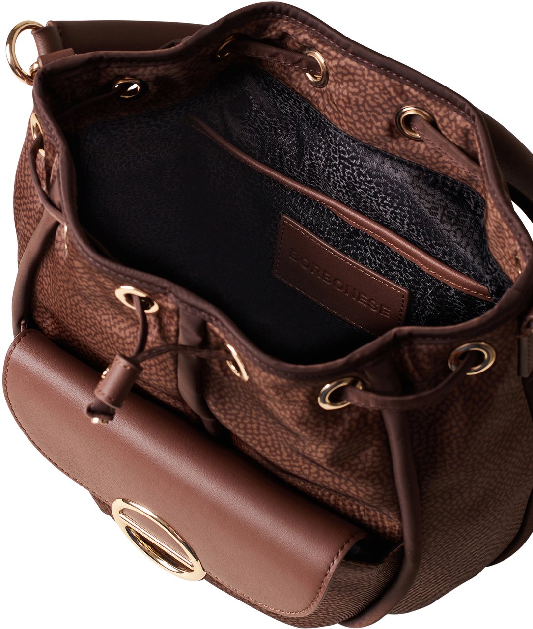 Borbonese COTTAGE BUCKET BAG Maroon