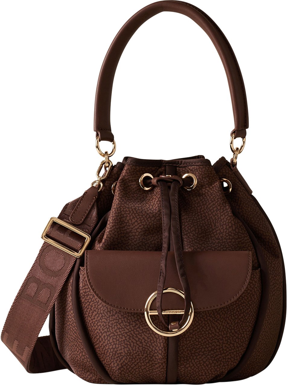 Borbonese COTTAGE BUCKET BAG Maroon