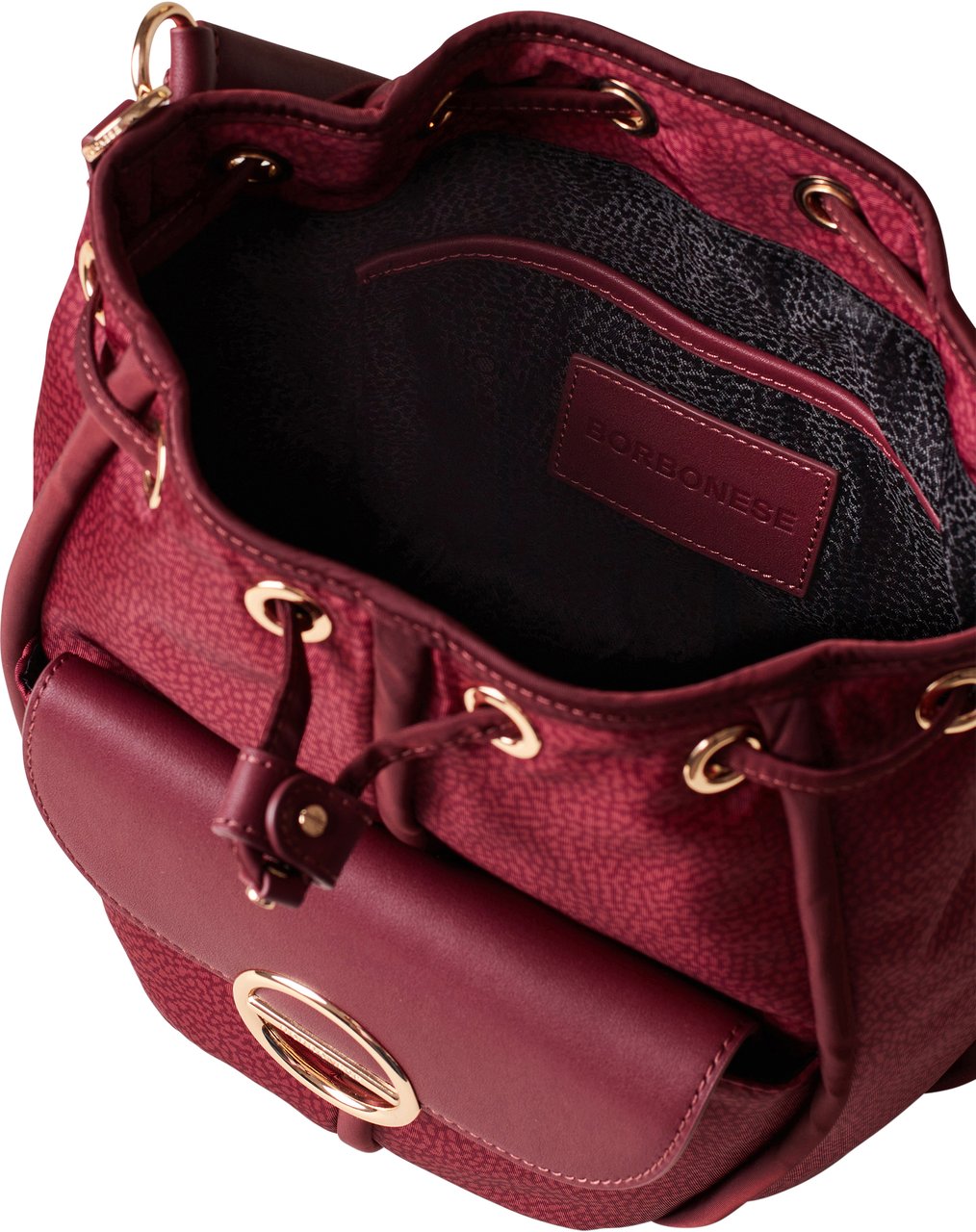 Borbonese COTTAGE BUCKET BAG Rood