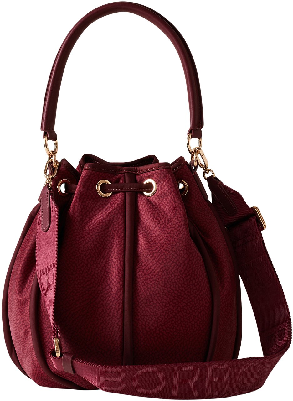Borbonese COTTAGE BUCKET BAG Rood