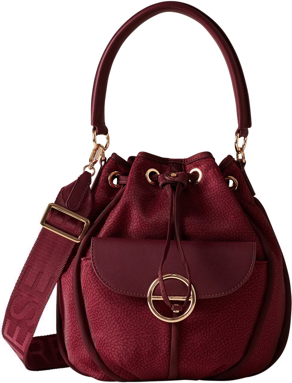 Borbonese COTTAGE BUCKET BAG Rood
