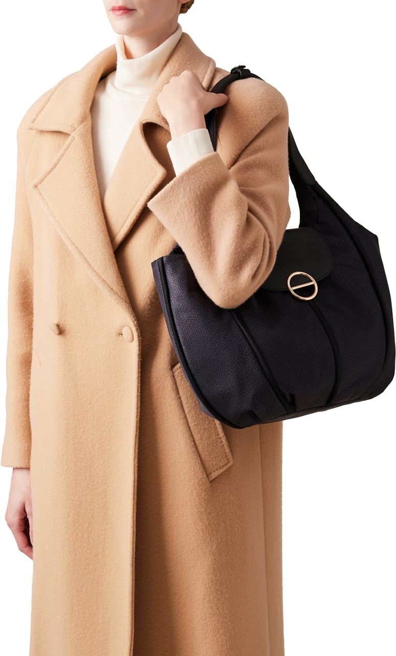 Borbonese COTTAGE LARGE SHOPPING BAG Zwart