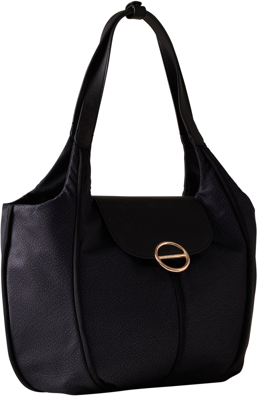 Borbonese COTTAGE LARGE SHOPPING BAG Zwart