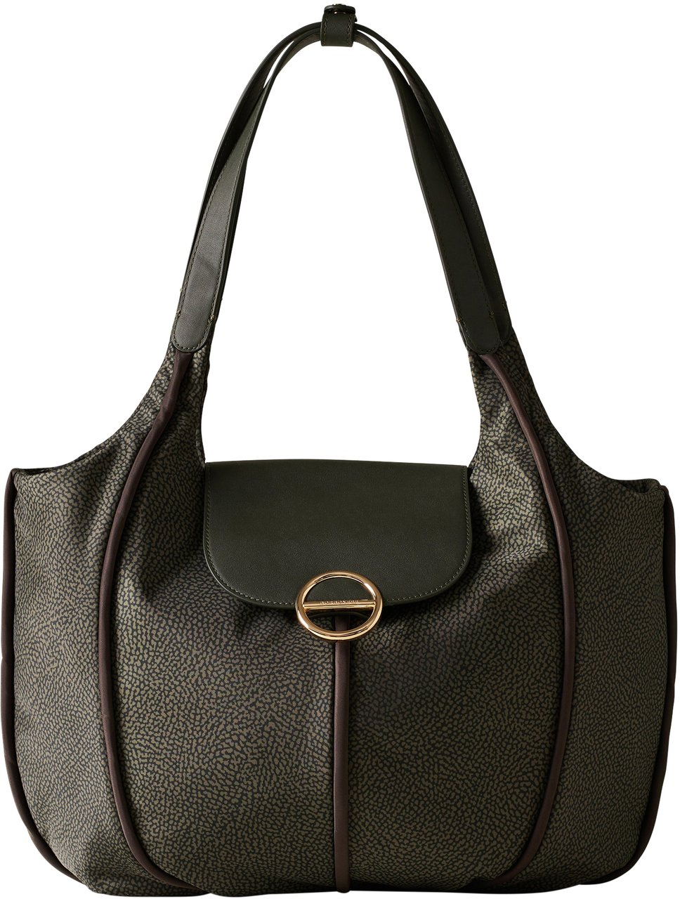 Borbonese COTTAGE LARGE SHOPPING BAG Groen