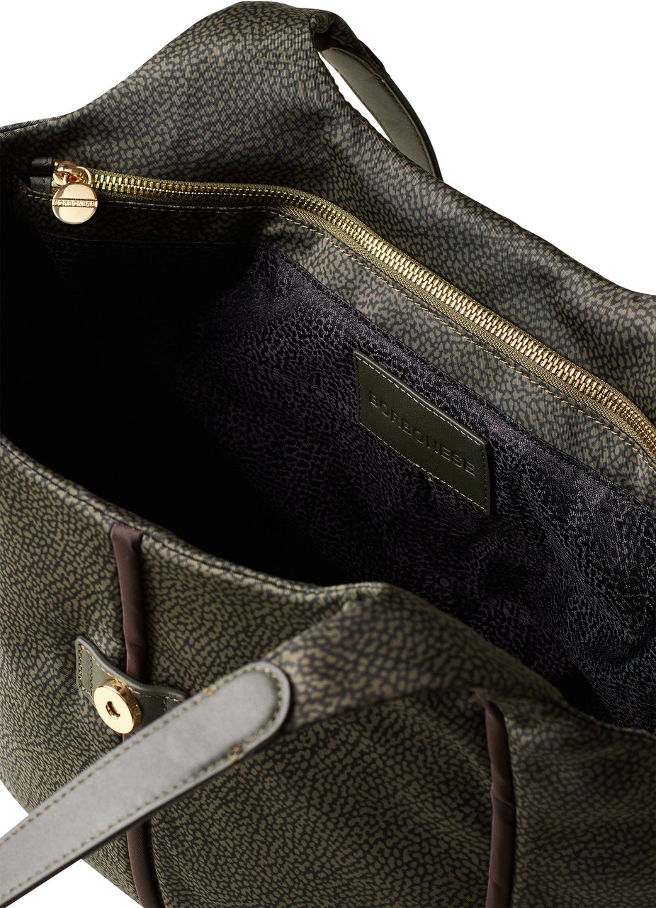Borbonese COTTAGE LARGE SHOPPING BAG Groen