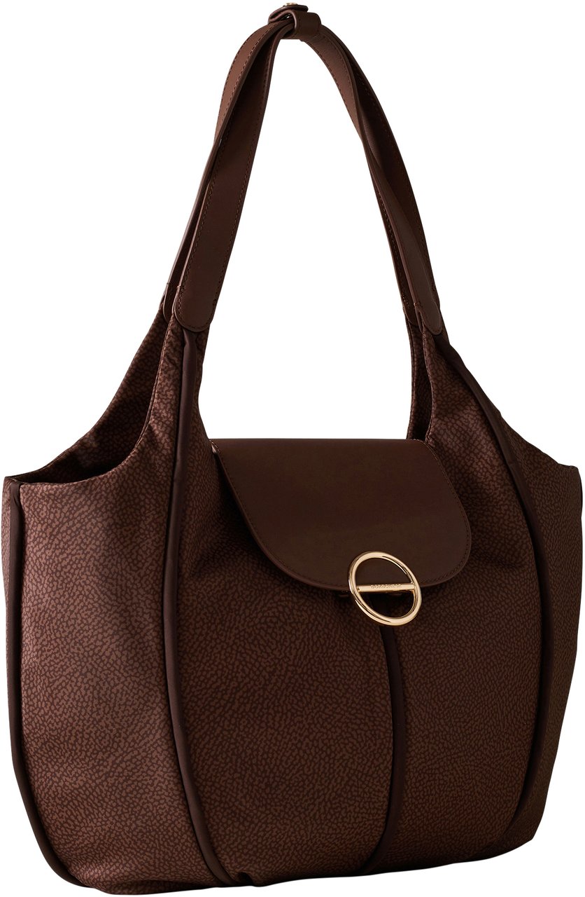 Borbonese COTTAGE LARGE SHOPPING BAG Maroon