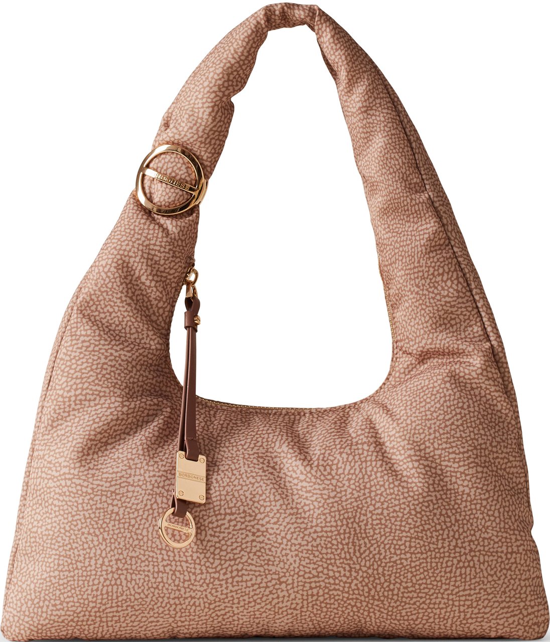 Borbonese TWINNIE SMALL HOBO BAG Beige