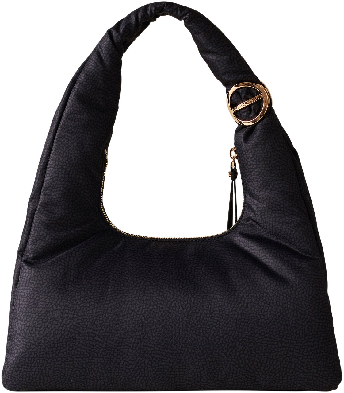 Borbonese TWINNIE SMALL HOBO BAG Zwart