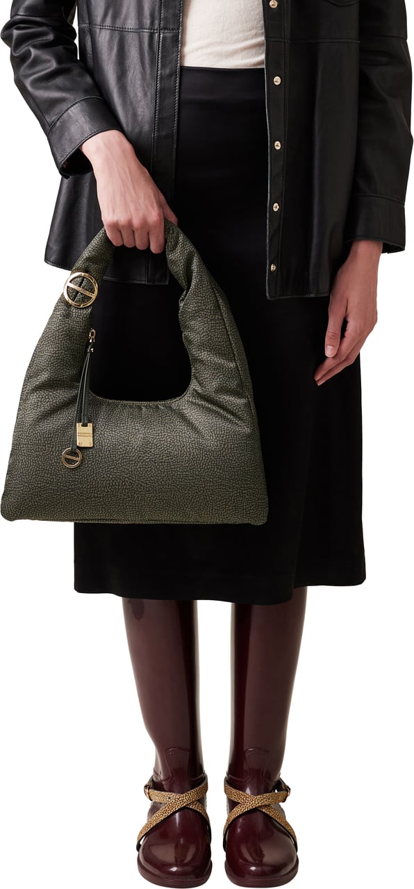 Borbonese TWINNIE SMALL HOBO BAG Groen