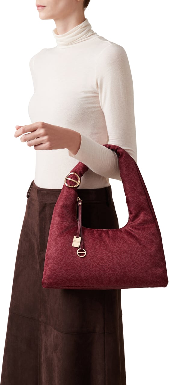 Borbonese TWINNIE SMALL HOBO BAG Rood