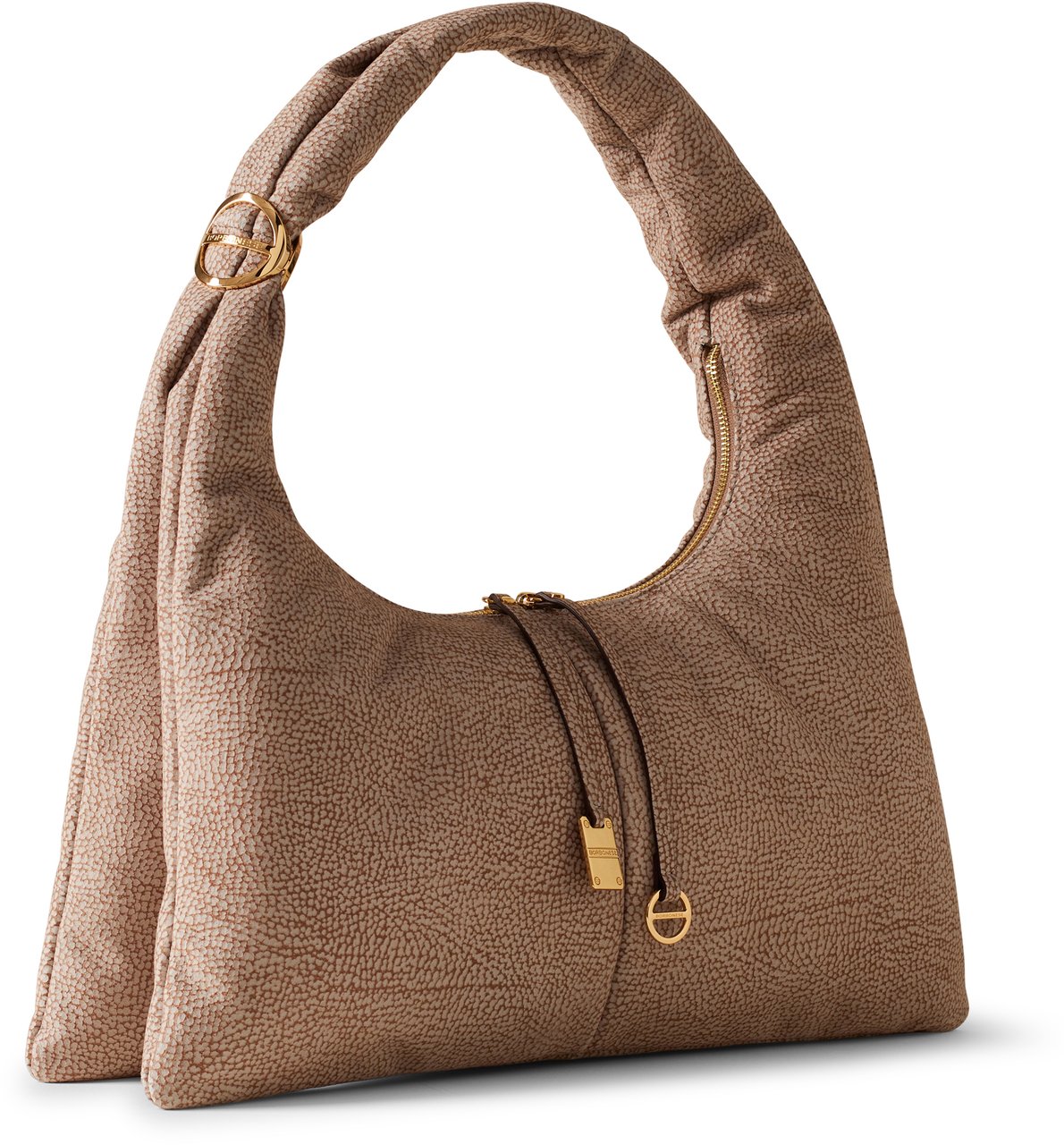 Borbonese TWINNIE LARGE HOBO BAG Beige