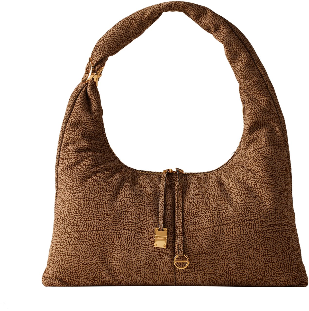 Borbonese TWINNIE LARGE HOBO BAG Bruin