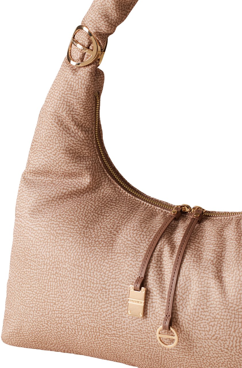 Borbonese TWINNIE LARGE HOBO BAG Beige