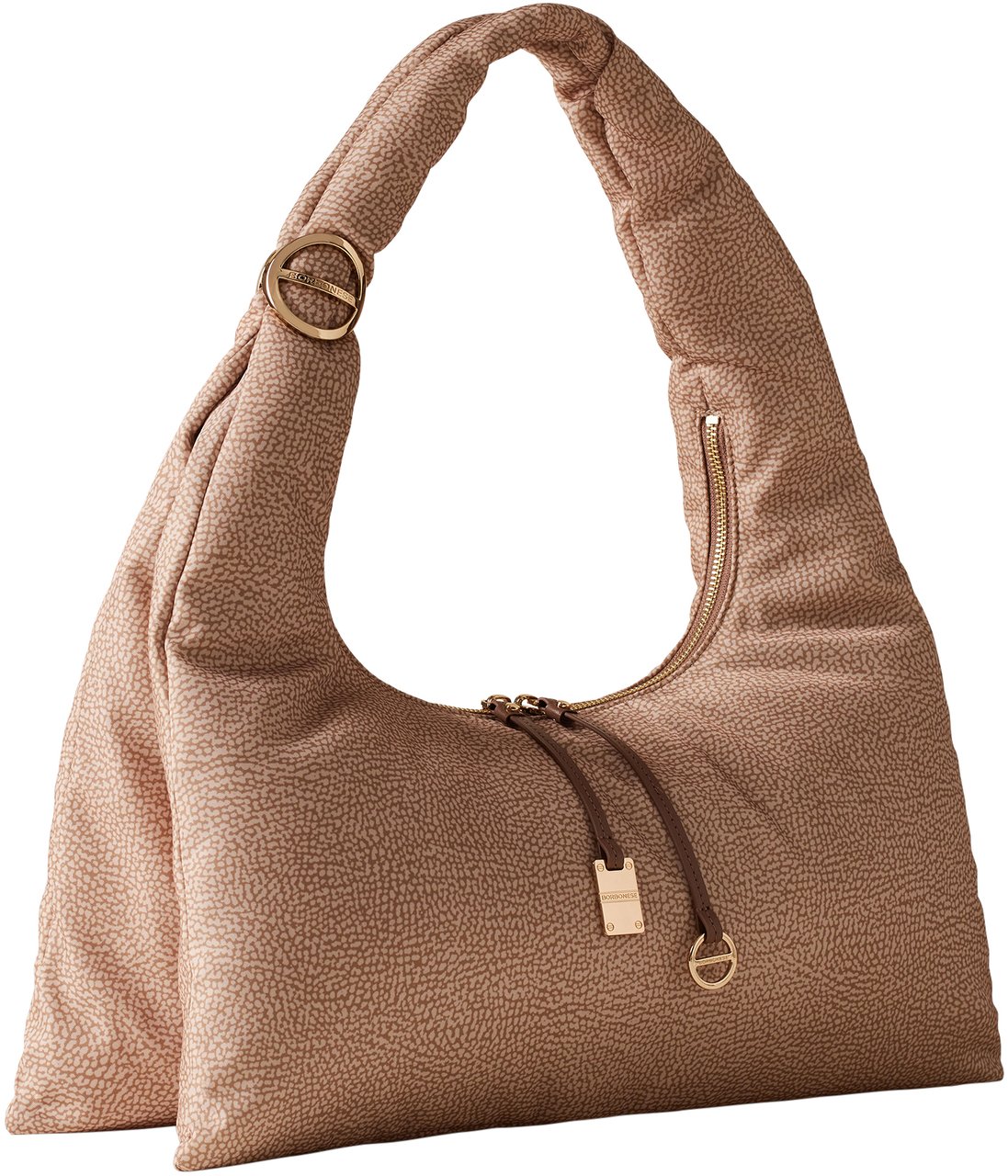 Borbonese TWINNIE LARGE HOBO BAG Beige