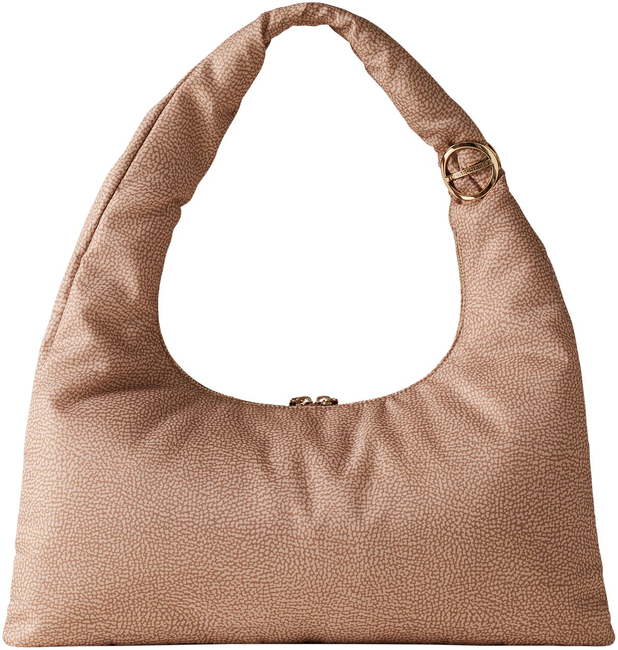 Borbonese TWINNIE LARGE HOBO BAG Beige