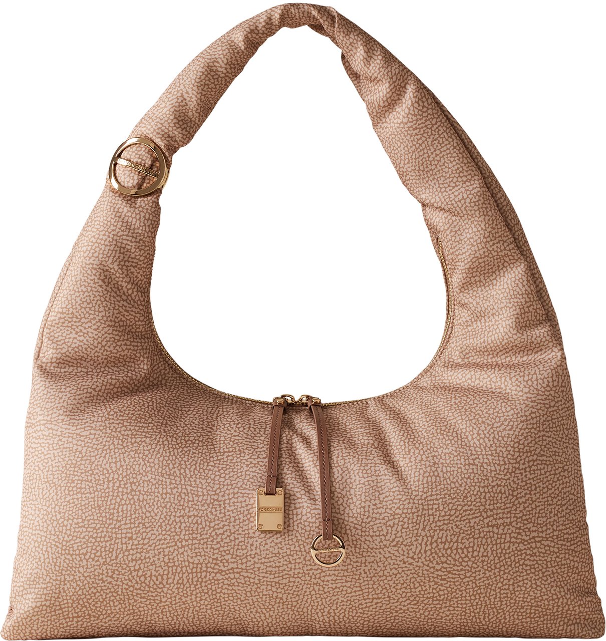 Borbonese TWINNIE LARGE HOBO BAG Beige